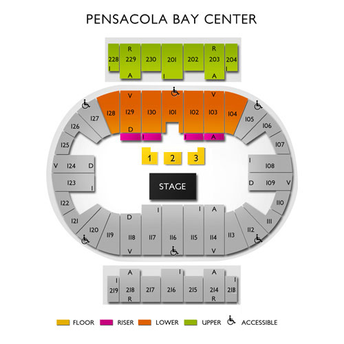 Pensacola Bay Center Venue Map
