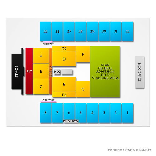 Seat Number Hersheypark Stadium Seating Chart