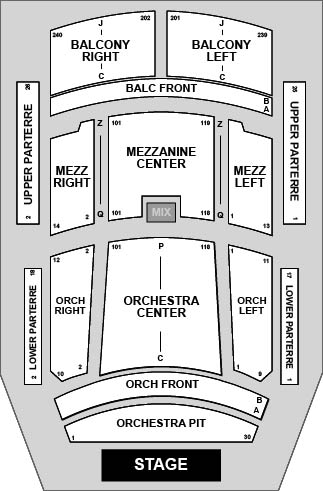 ETSU Martin Center for the Arts Venue Map