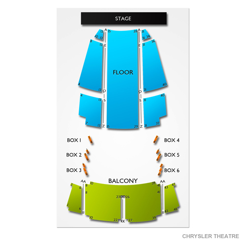 Chrysler Theatre Seating Chart | Vivid Seats