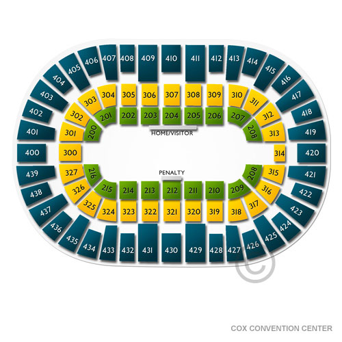 Cox Convention Center Seating Chart