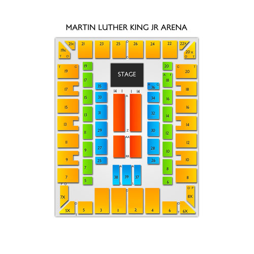 Martin Luther King Arena Seating Chart