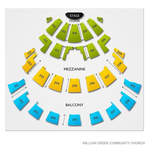 Venue seating map