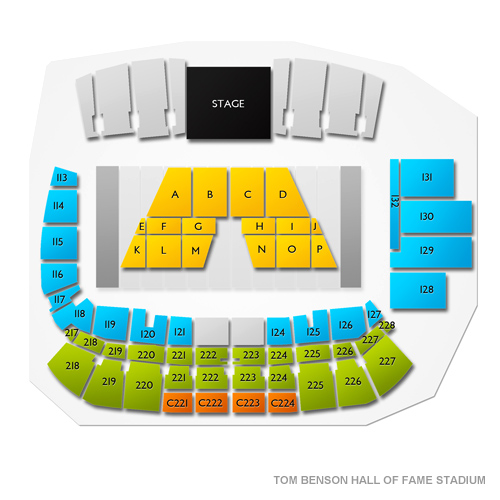 Tom Benson Hall of Fame Stadium 2019 Seating Chart