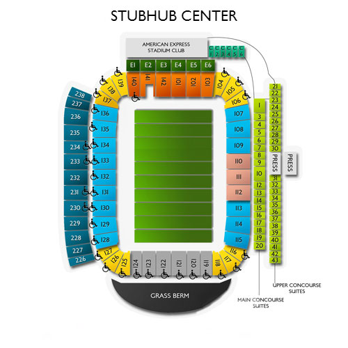 Stubhub Center Seating Chart Soccer