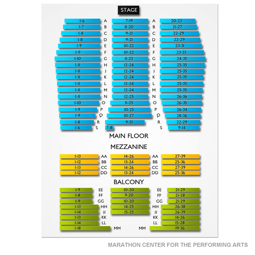 Marathon Performing Arts Seating Chart