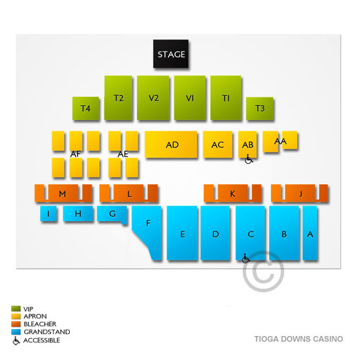 Tioga Downs Seating Chart