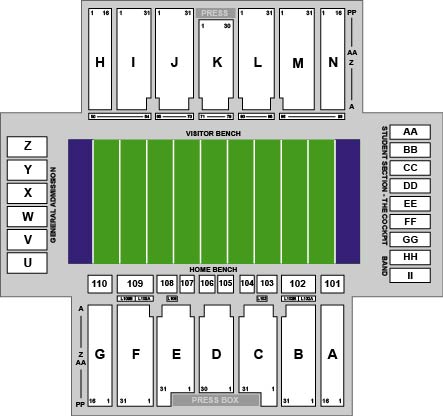 Delaware Stadium Venue Map