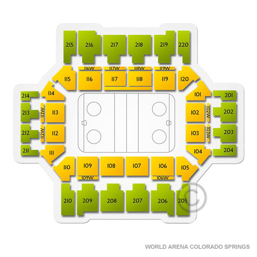 Broadmoor Arena Seating Chart: A Visual Reference of Charts | Chart Master