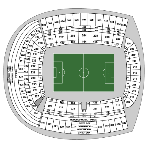 Estadio Nuevo Jose Zorrilla Venue Map