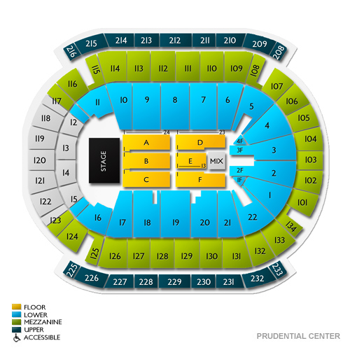 Prudential Center Venue Map