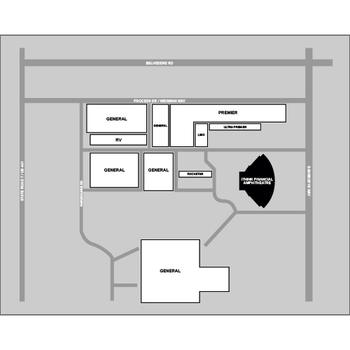 iTHINK Financial Amphitheatre Parking Venue Map