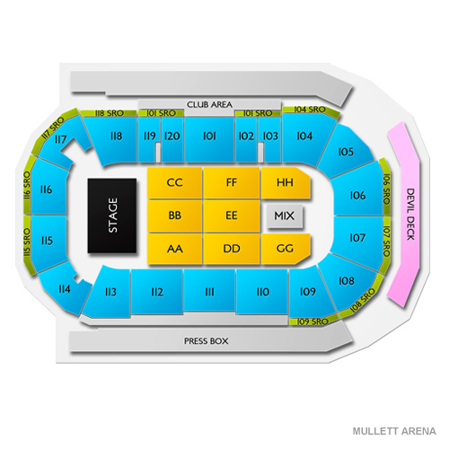Mullett Arena Venue Map