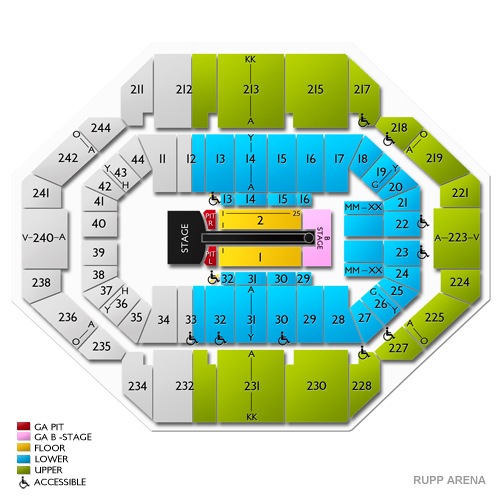 Rupp Arena Seating Chart Foo Fighters