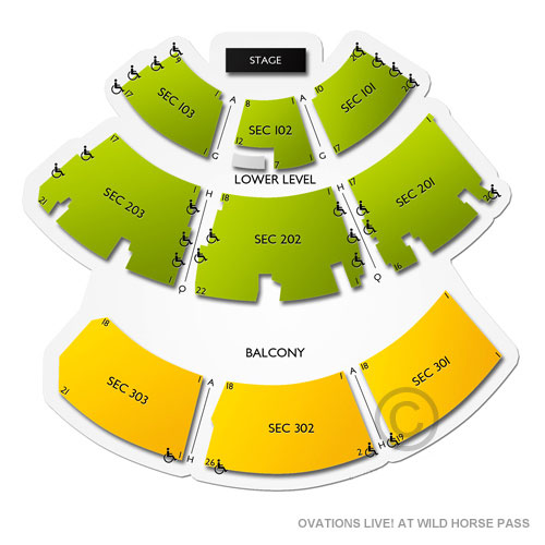 seating map for gila river casino