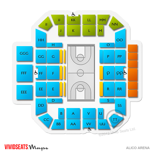 Alico Arena Seating Chart | Vivid Seats