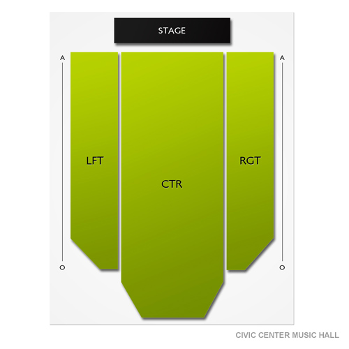 Civic Center Music Hall Venue Map