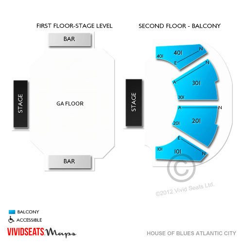 House of Blues Atlantic City Seating Chart | Vivid Seats