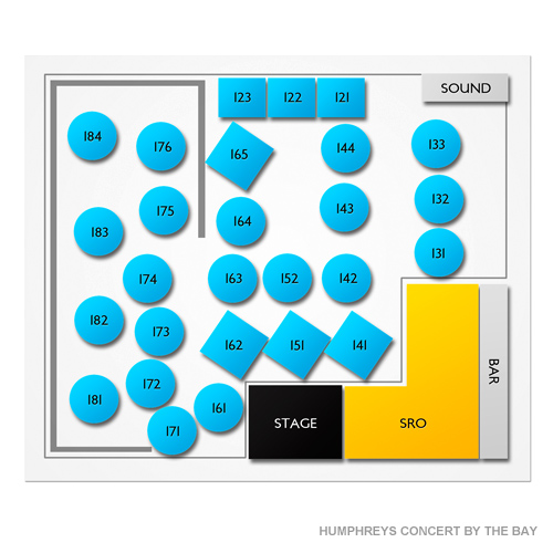 Humphreys Backstage Live Venue Map