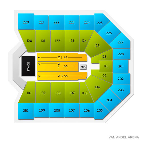 Van Andel Arena Venue Map