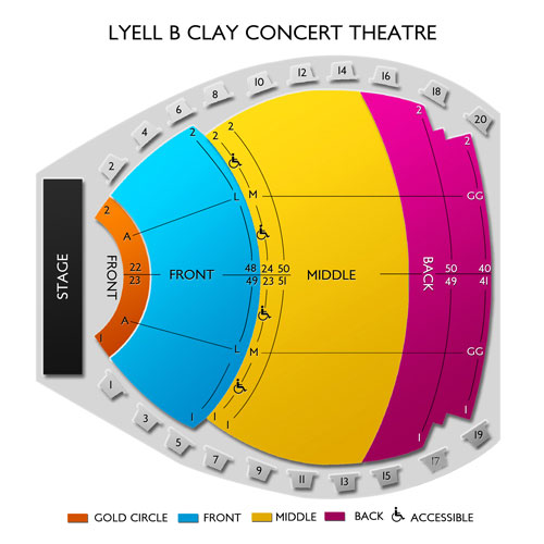 Lyell B Clay Concert Theatre Seating Chart