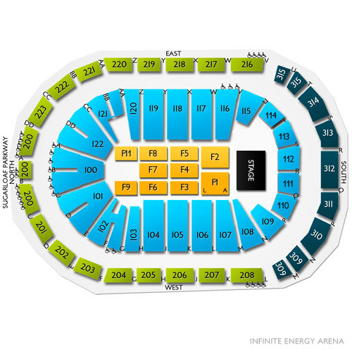 Gwinnett Arena Seating Chart Seat Numbers