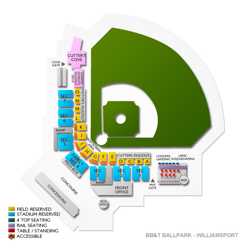 Journey Bank Ballpark at Historic Bowman Field Venue Map