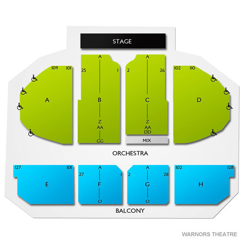 Warnors Theatre Seating Chart