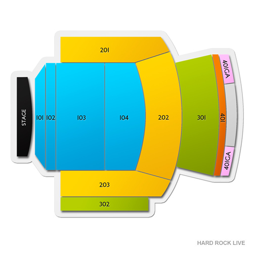 Hard Rock Live - Biloxi Venue Map