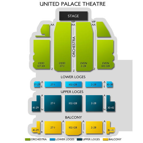 United Palace Theatre 2019 Seating Chart