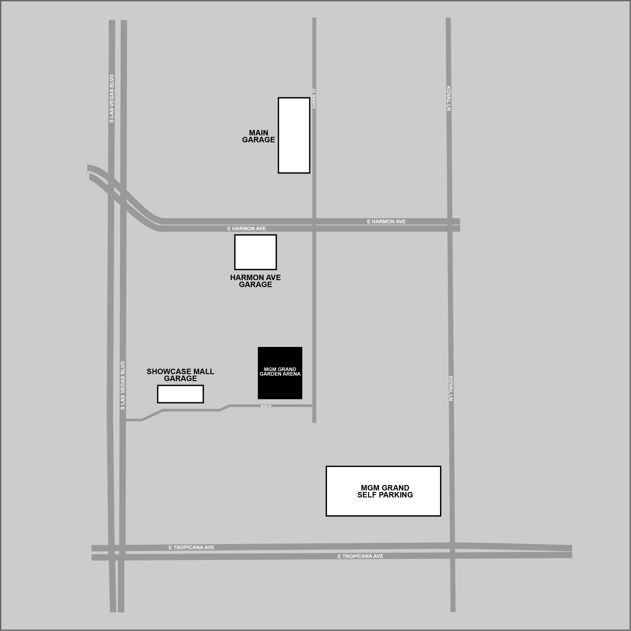 MGM Grand Garden Arena Parking Venue Map