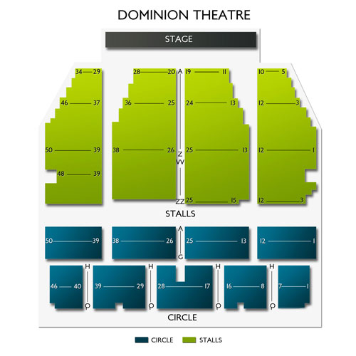 Dominion Theatre Venue Map