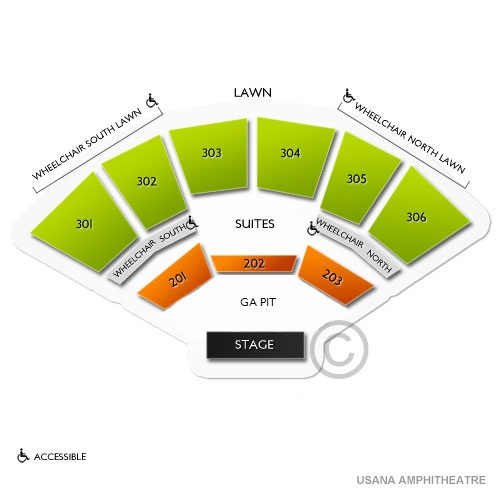 Utah First Credit Union Amphitheatre Venue Map