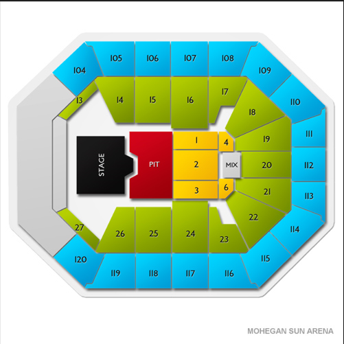 Mohegan Sun Arena-CT Venue Map