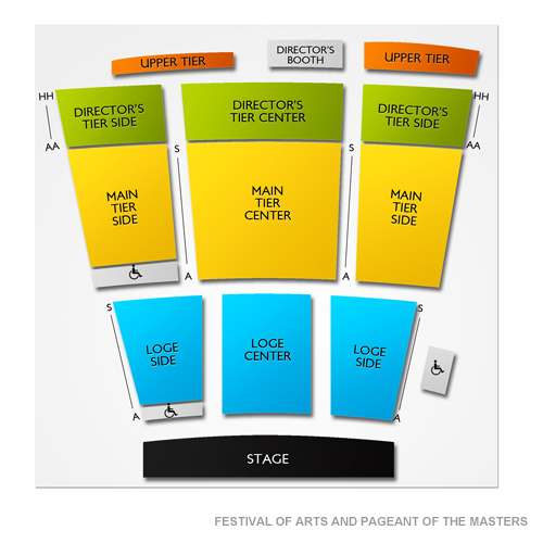 Pageant Of The Masters Seating Chart Seat Numbers