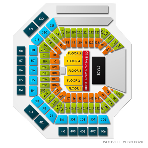 Westville Music Bowl Venue Map