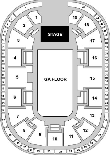 Motorpoint Arena - Nottingham Venue Map