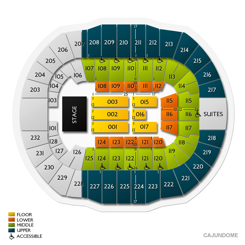 Cajundome Concert Seating Chart