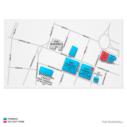 Mortensen Hall at The Bushnell Parking Venue Map