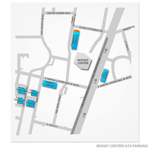Moody Center ATX Parking Venue Map