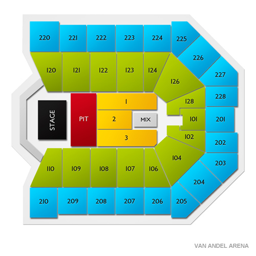 Van Andel Arena Venue Map