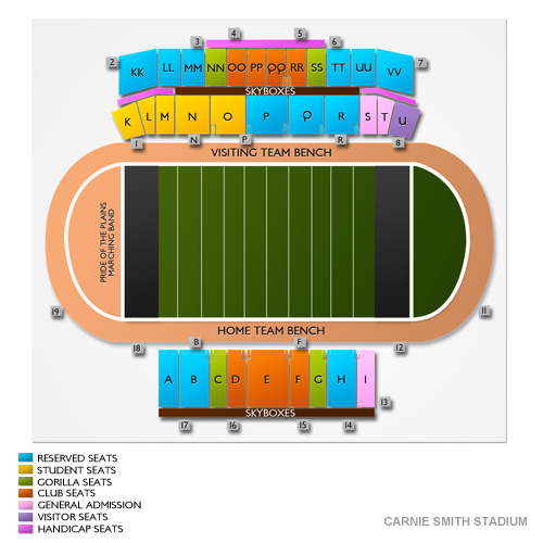 Carnie Smith Stadium Venue Map