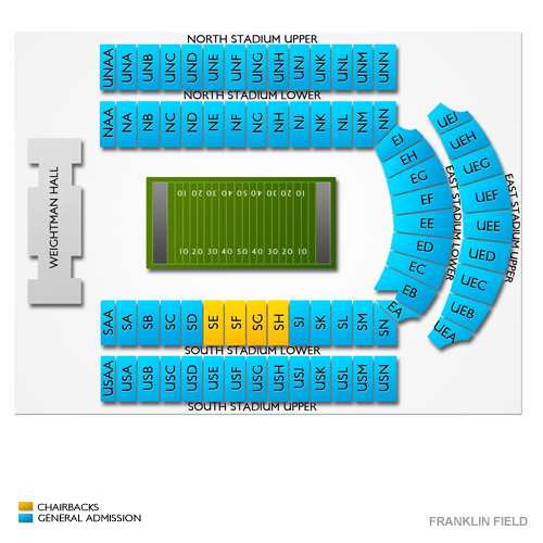 Franklin Field Seating Chart