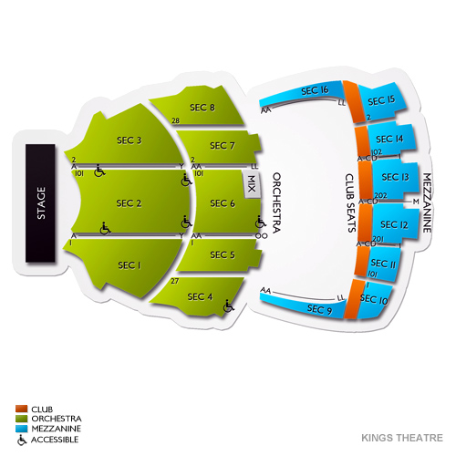 Kings Theatre 2019 Seating Chart