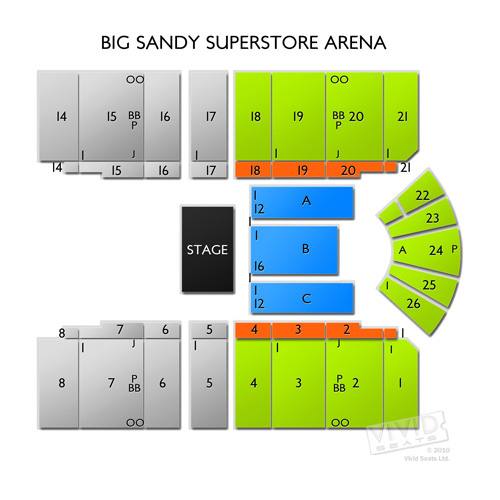 Marshall Health Network Arena Venue Map