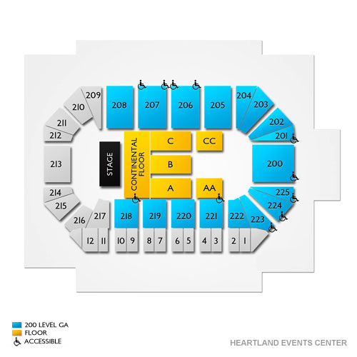 Heartland Event Center Seating Chart