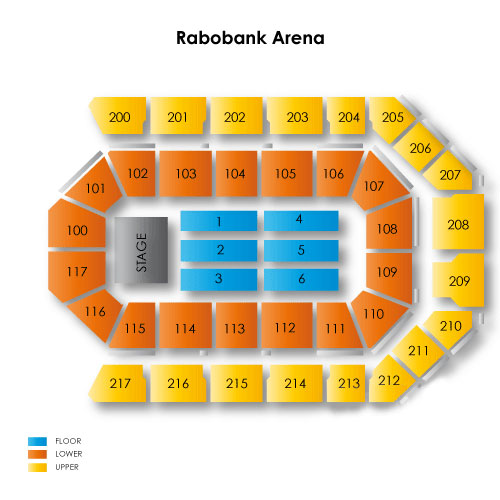 Rabobank Arena 2019 Seating Chart