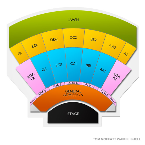 Tom Moffatt Waikiki Shell Venue Map