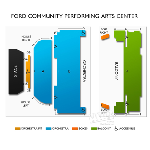 Arts center chart chicago ford performing seating #10
