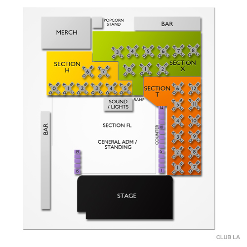 Club LA Venue Map